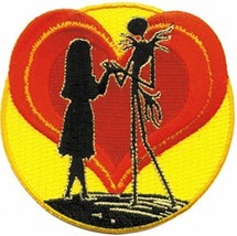 Nightmare Before Christmas Jack and Sally In Heart Embroidered Patch NEW... - $7.84