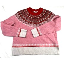 Madewell Sweater Womens Extra Small Pink Brown Cream Pullover Wool Blend... - $232.65 MXN
