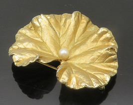 NAPIER 925 Silver - Vintage Petite Pearl Sculpted Flower Brooch Pin - BP6002 - £91.82 GBP