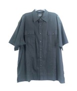 Koman Sport Black Linen Cotton Blend Men&#39;s Shirt Size XL Men&#39;s - £19.83 GBP