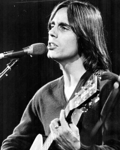 Jackson Browne 1970's in concert playing guitar 24x36 inch poster