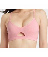 Set Of 2 Women Colsie Ribbed Cutout Bralette Pink Size XS NWT - £8.60 GBP