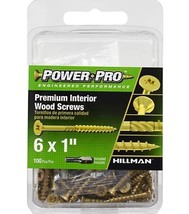 Hillman 42643 Power Pro Premium Interior Star Drive Wood Screw #6 x 1&quot;, ... - $18.37