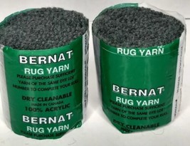 (2) Bernat Latch Hook Rug Yarn Pre-Cut 100% Acrylic Gray 8043 Dye Lot 1610 2.5&quot; - £7.01 GBP