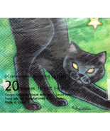 Cypress Home Halloween Artist Signed Paper Napkins Black Cat Ghost Decou... - $20.28 CAD