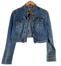 Nobo No Boundaries Cropped Bolero Jean Denim Jacket Juniors Size Large Y2K - $49.39