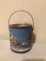 New 2 wick Candle in snowman tin -Apple and Cinnamon image 5