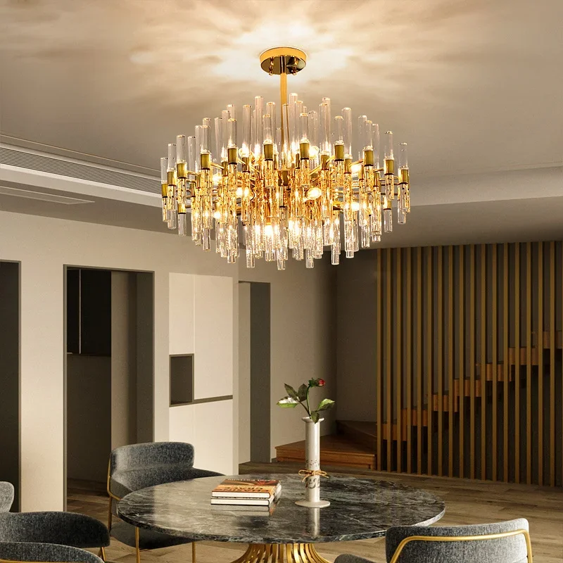 Luxury Crystal Led Chandeliers Hanging Lamps For Ceiling Lamp Dine Livin... - $706.28+