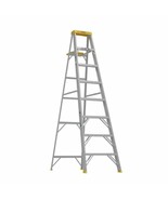 8 Ft Aluminum Step Ladder 250 Lb Load Capacity Type Duty Rating Slip Res... - £135.87 GBP