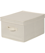 Household Essentials 113 Storage Box with Lid and Handle - Natural Beige... - £16.97 GBP