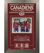 Lafleur, Richard &amp; Beliveau Signed 8x10 Ltd Ed 9/10 - Montreal Canadiens - £452.15 GBP