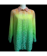 Rad Vintage 90s Bright Loud Print Abstract Blouse Women’s Size 14 by ALIA - $50.30 CAD