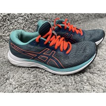 ASICS Gel Excite 7 Women’s Size 7 Running Sneaker Shoe Grey Teal Orange - £21.38 GBP