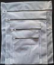 Delicates Wash Bags Non-Rust Zippers White Wash Bag Polyester, Select Size - £3.15 GBP+