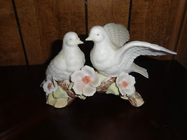 CERAMIC WHITE LOVE BIRDS  - $9.90