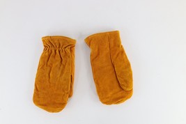 Vtg 70s Streetwear Faded Suede Leather Deep Pile Fleece Lined Mittens Gl... - $49.45