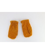 Vtg 70s Streetwear Faded Suede Leather Deep Pile Fleece Lined Mittens Gl... - $68.18 CAD