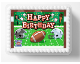 Football Sports Design Edible Image Personalized Edible Birthday Cake Topper - £12.18 GBP+