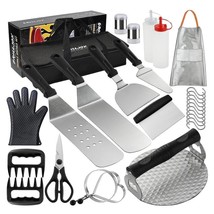 Professional Griddle Accessories Kit Set With Smash Burger Press - Extra... - $60.99