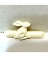 Vintage Youth Plastic White Bunny Hair Clip Barrette Snap Tight 1.75 x .... - £6.82 GBP