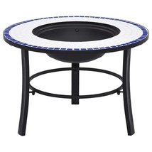 Mosaic Fire Pit Blue and White 26.8" Ceramic - $139.99