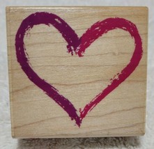 Rubber Stampede Valentine's Day Rubber Stamp, Small Brush Art Heart, Z180E - NEW - $5.95
