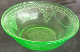 Beautiful Antique Green Depression Glass Small Fruit Bowl – VGC – Federal Glass - £15.81 GBP