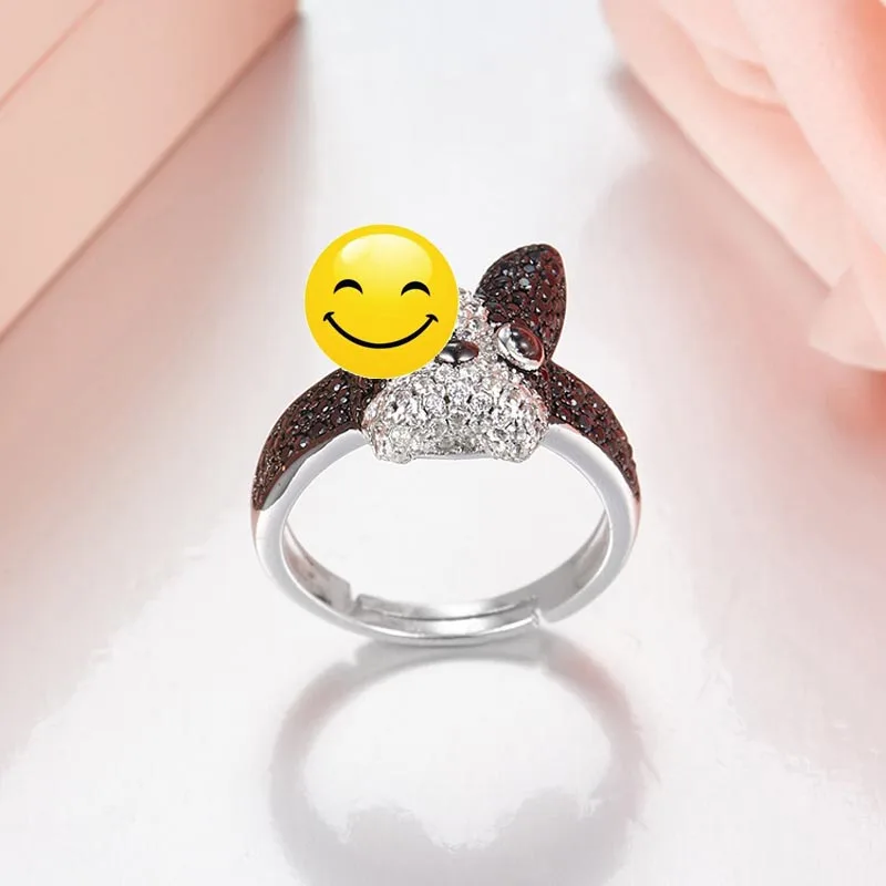 Real 925  Silver Rings For Women Birthday Gift Fashion Cute Adjustable Size Fren - $65.00