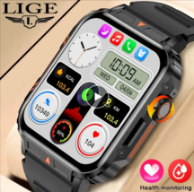 LIGE Outdoor Smart-Watch 1.95&quot; Screen Health Monitoring Waterproof Sport Fitn... - £62.92 GBP