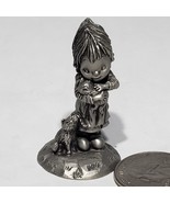 VTG 1980 Hallmark Little Gallery Fine Pewter 1.75&quot; Miniature Figurine Gi... - $15.95