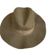 Zara Olive Green Canvas Wide Brim Hat Size 6 3/4 - €23,86 EUR