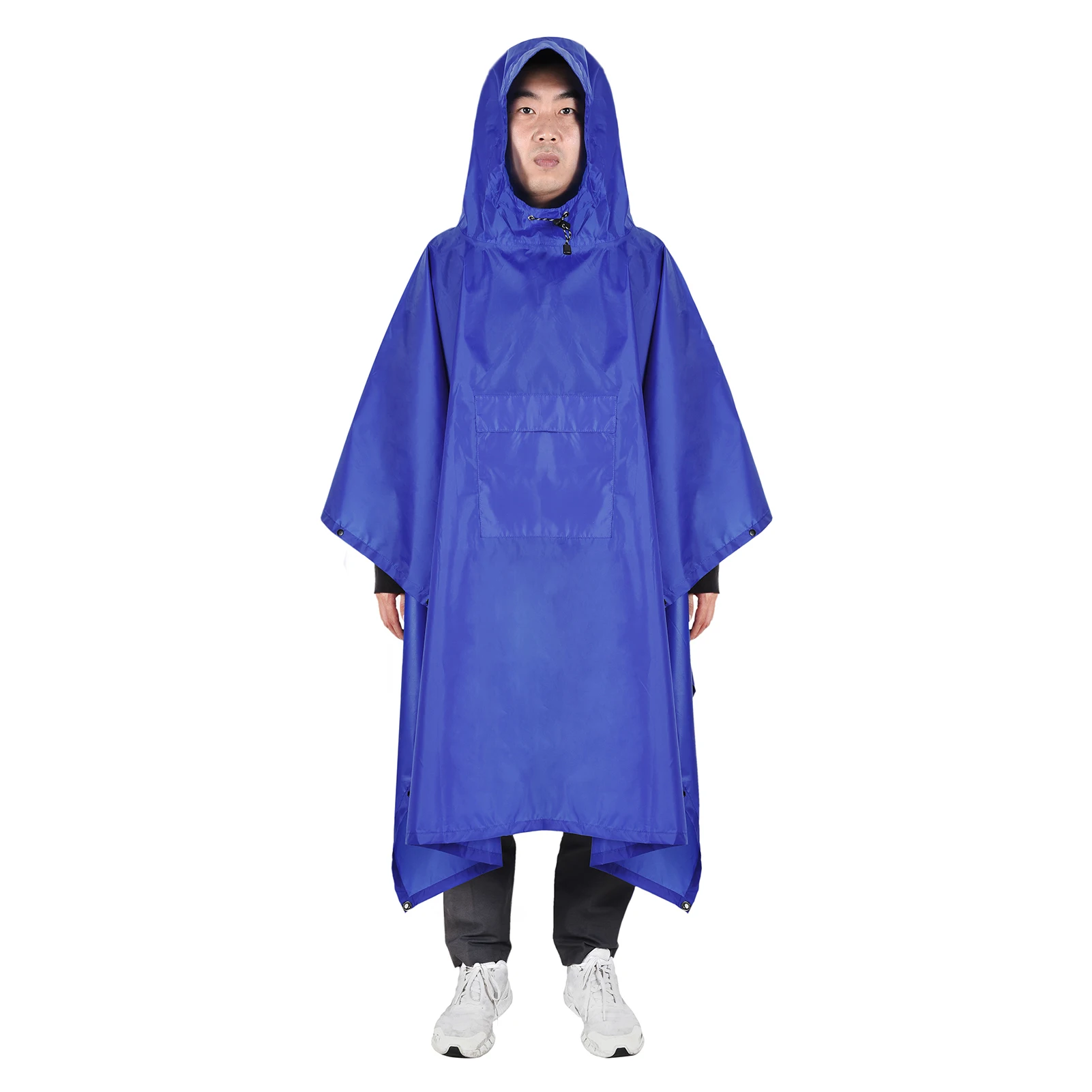 Camping Outdoor TOMSHOO Hooded Rain Poncho with Pocket Lightweight Waterproof - £18.16 GBP
