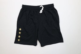 Vintage 90s Streetwear Womens Large Faded Sequin Star Cotton Shorts Blac... - $39.55