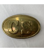 CIVIL WAR CONFEDERATE CS BELT PLATE Belt BUCKLE- Reproduction, Reenactin... - £95.02 GBP