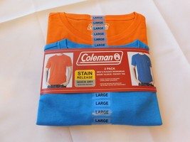 Coleman Men&#39;s 2 Pack Rugged Workwear Short Sleeve Pocket Tee T Shirt Size L NWT - £16.18 GBP