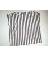 Intuitions Taupe &amp; White Striped Cap Sleeve Polyester Top Size 16 - £9.48 GBP