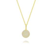 Semicircle Necklace 18ct Gold Plated Vermeil - £62.37 GBP