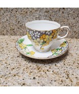 Tuscan Tea Cup and Saucer, Yellow Flower Blossom, Vintage English Bone C... - £23.91 GBP
