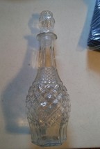 000 Vintage Clear Glass Whiskey Bourbon Scotch Decanter 14&quot; Tall With St... - £15.97 GBP