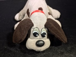 Vintage Pound Puppy Tonka Small 7.5&quot; Light Gray Puppies Plush Dog - £7.44 GBP
