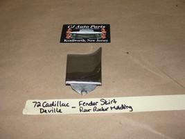 72 Cadillac Deville RIGHT PASSENGER SIDE FENDER SKIRT REAR ROCKER MOLDIN... - $39.59