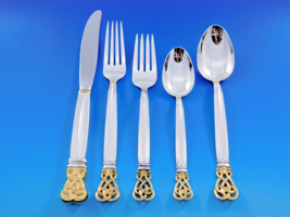 Celtic Weave Gold by Towle Sterling Silver Flatware Set 8 Service 40 pcs Irish - £2,255.38 GBP