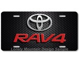 Toyota Rav 4 Inspired Art Red on Mesh FLAT Aluminum Novelty License Tag ... - $17.99