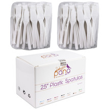 2.5&quot; Plastic Makeup Cosmetic Facial Mask Spatula Scoop White, 200 Pcs/ Box - £11.98 GBP