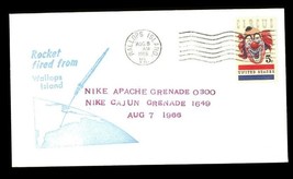 FDC Postal History NASA Rocket Fired Wallops Island Nike Apache Cajun Au... - £6.70 GBP