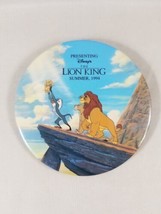 Disney Lion King Button Pin Summer 1994 Mufasa Nala Simba Rafiki Pride Rock 3&quot; - £4.61 GBP