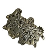 Vtg EFS Sterling Silver 925 Mexico Save The Children Holding Hands Pin B... - $30.71 CAD