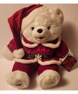 Snowflake Teddy Christmas Boy Plush Bear in Red Velvet Dan Dee 2000 vint... - $344.54 MXN
