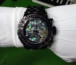 invicta swiss men subaqua quartz watch oyster abalone dial ss bracelet - £550.76 GBP