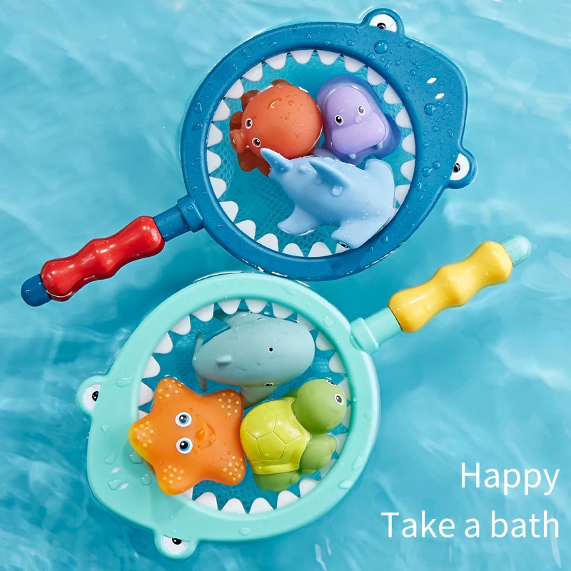 Children&#39;s Baby Bath Toys Cute Little Animals Fish Fishing Set Children&#39;s - £15.69 GBP